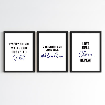 Realtor Hustle Wall Art (Framed)