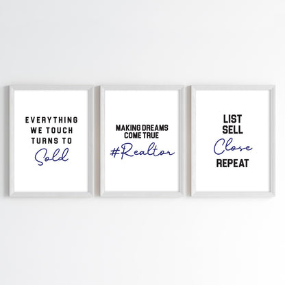 Realtor Hustle Wall Art (Framed)