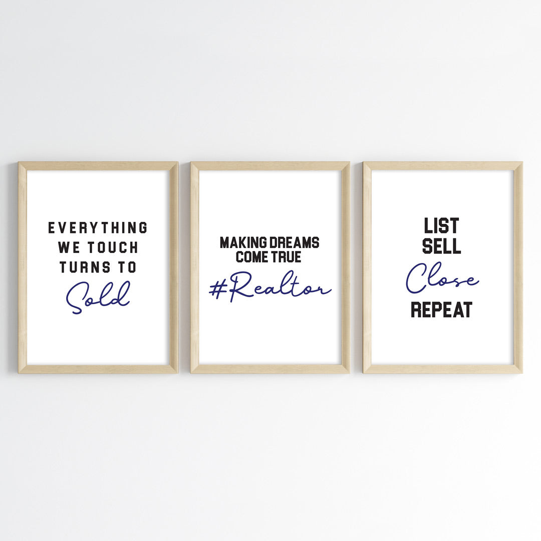 Realtor Hustle Wall Art (Framed)