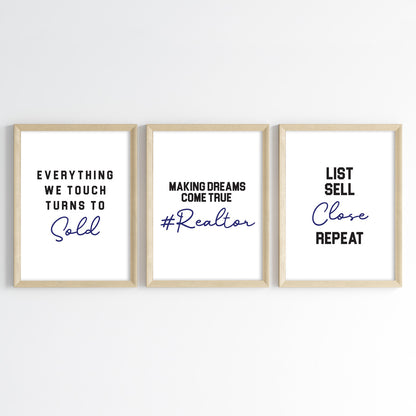 Realtor Hustle Wall Art (Framed)