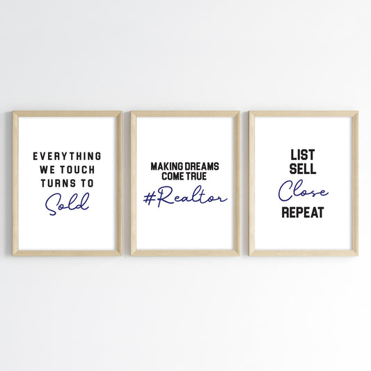 Realtor Hustle Wall Art (Framed)