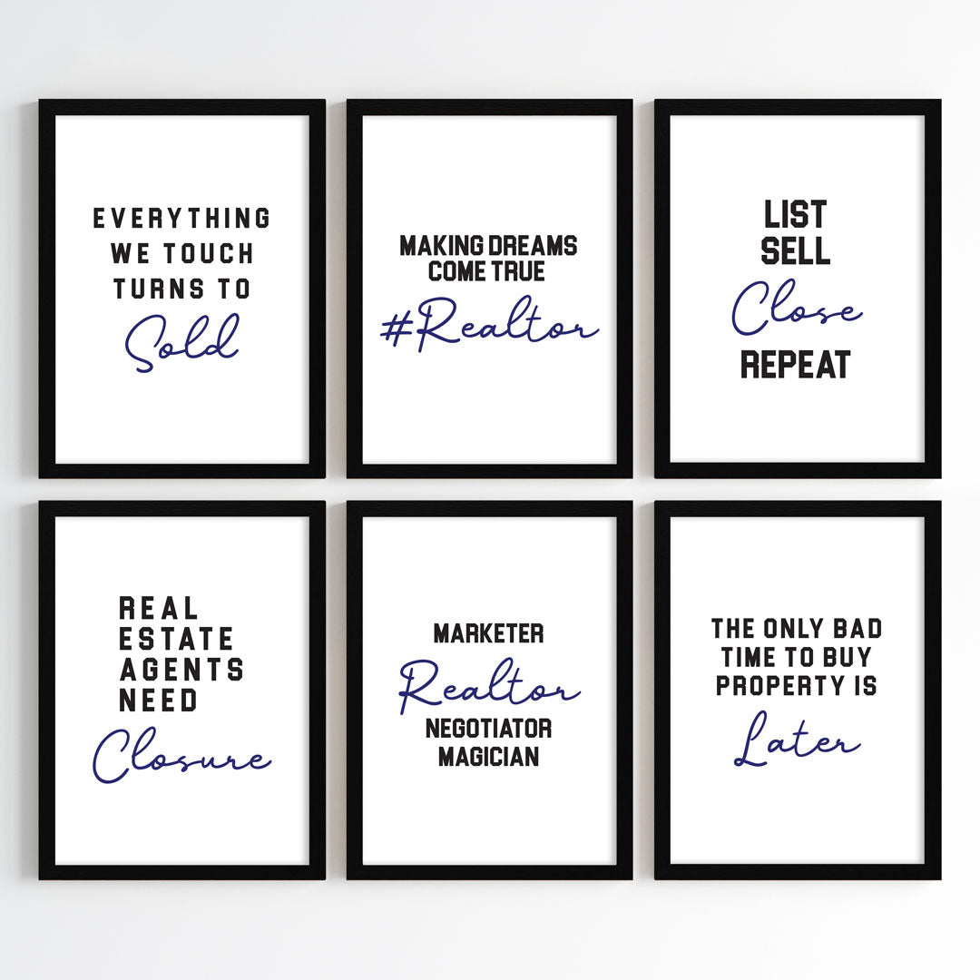 Realtor Hustle Wall Art (Framed)