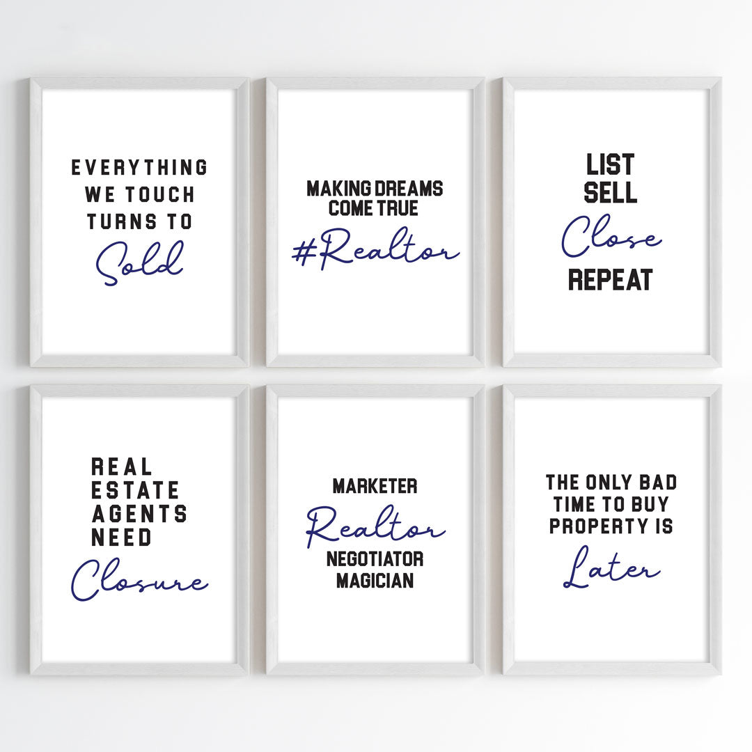 Realtor Hustle Wall Art (Framed)