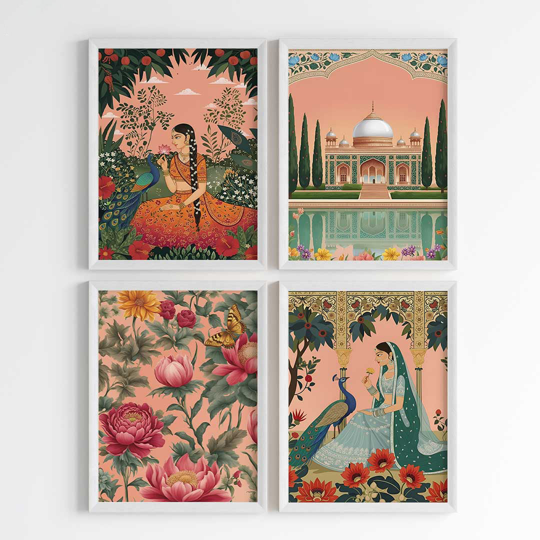 Regal Mughal Botanicals Wall Art (Framed)