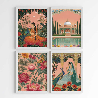 Regal Mughal Botanicals Wall Art (Framed)