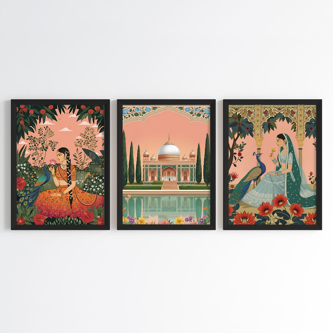 Regal Mughal Botanicals Wall Art (Framed)