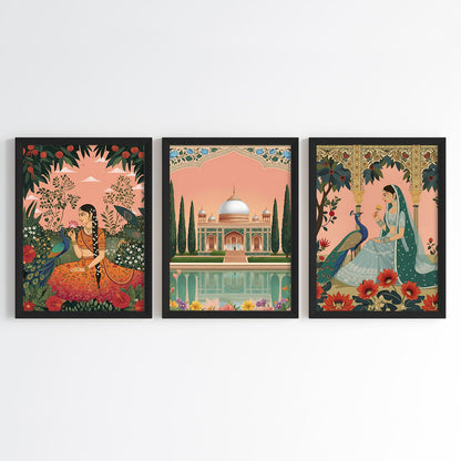 Regal Mughal Botanicals Wall Art (Framed)