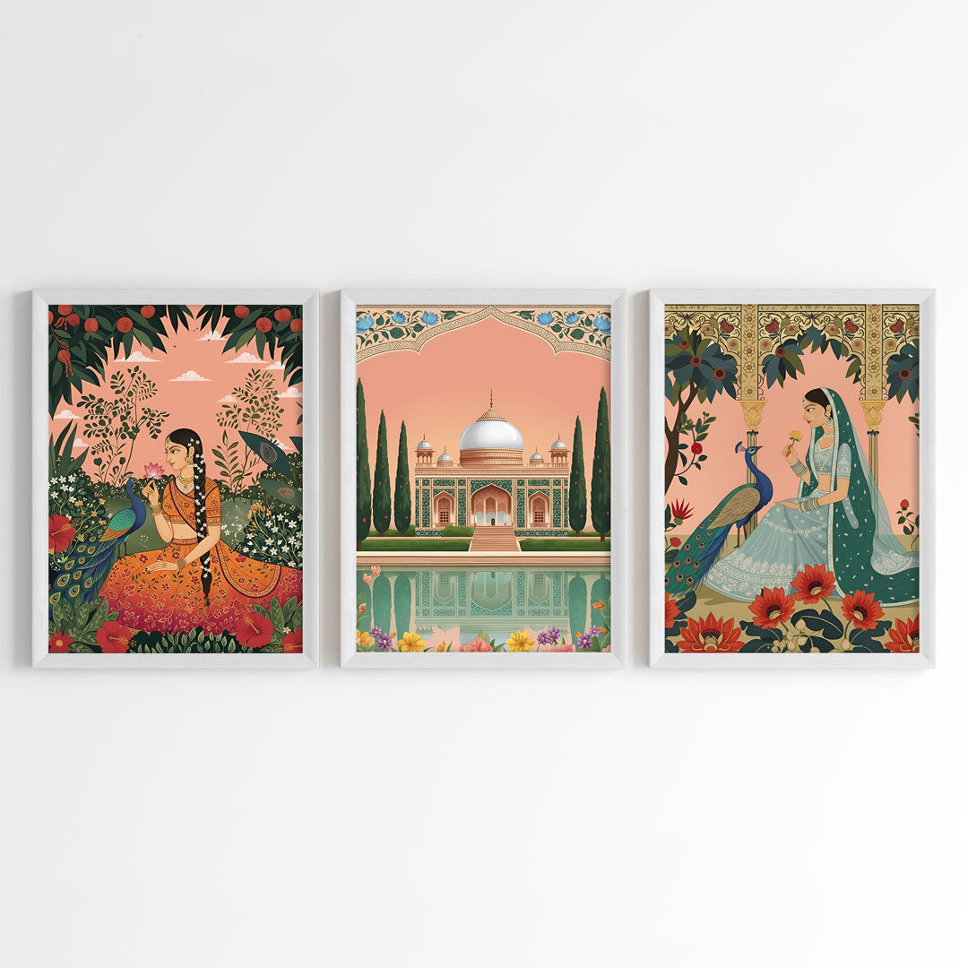Regal Mughal Botanicals Wall Art (Framed)