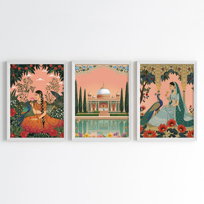 Regal Mughal Botanicals Wall Art (Framed)