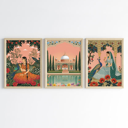 Regal Mughal Botanicals Wall Art (Framed)