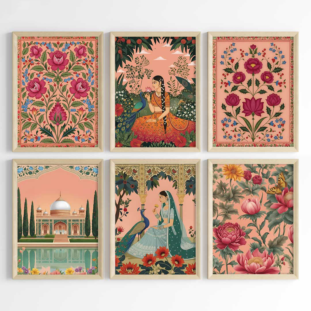 Regal Mughal Botanicals Wall Art (Framed)
