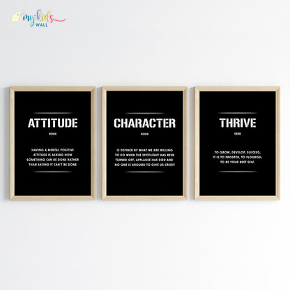 Resilience trilogy wall quote wooden frames