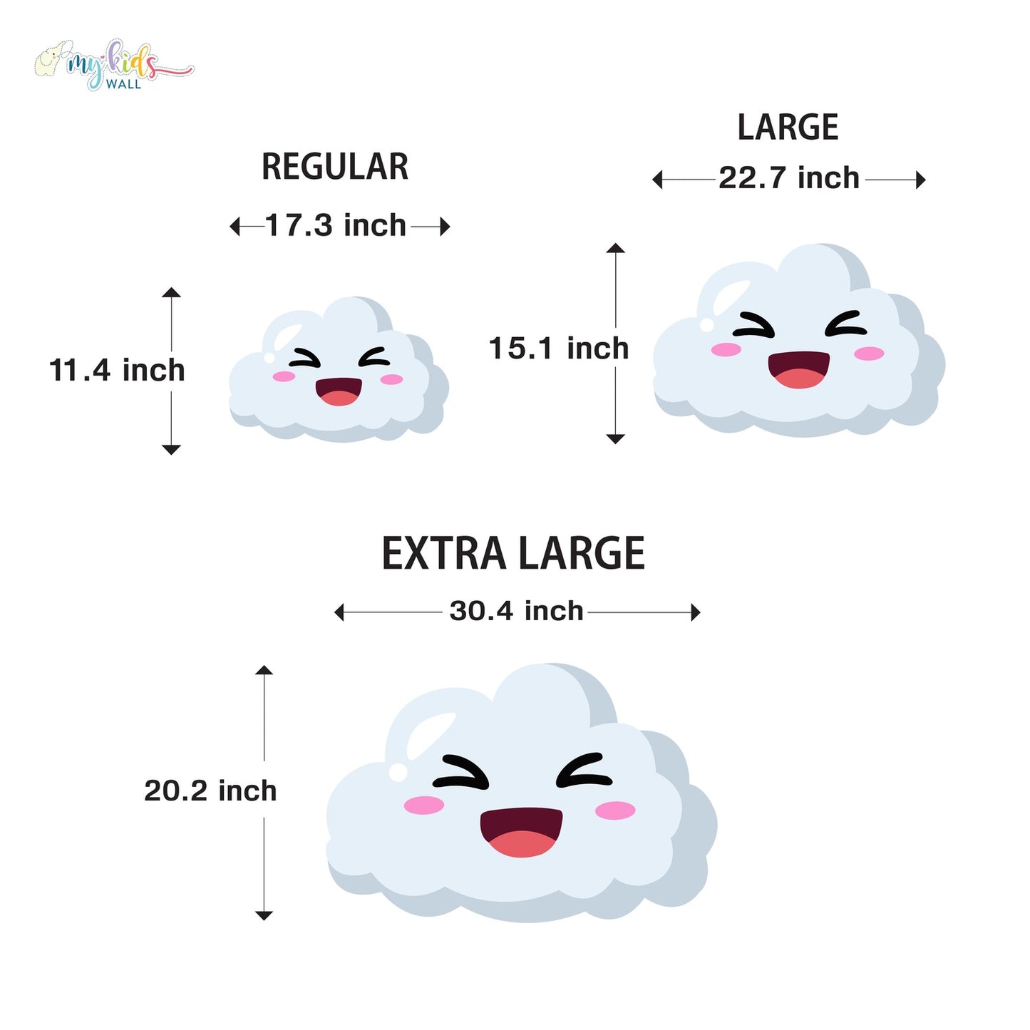 Smiling Snow Cloud Personalized Wall Stickers