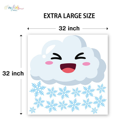 Smiling Snow Cloud Personalized Wall Stickers