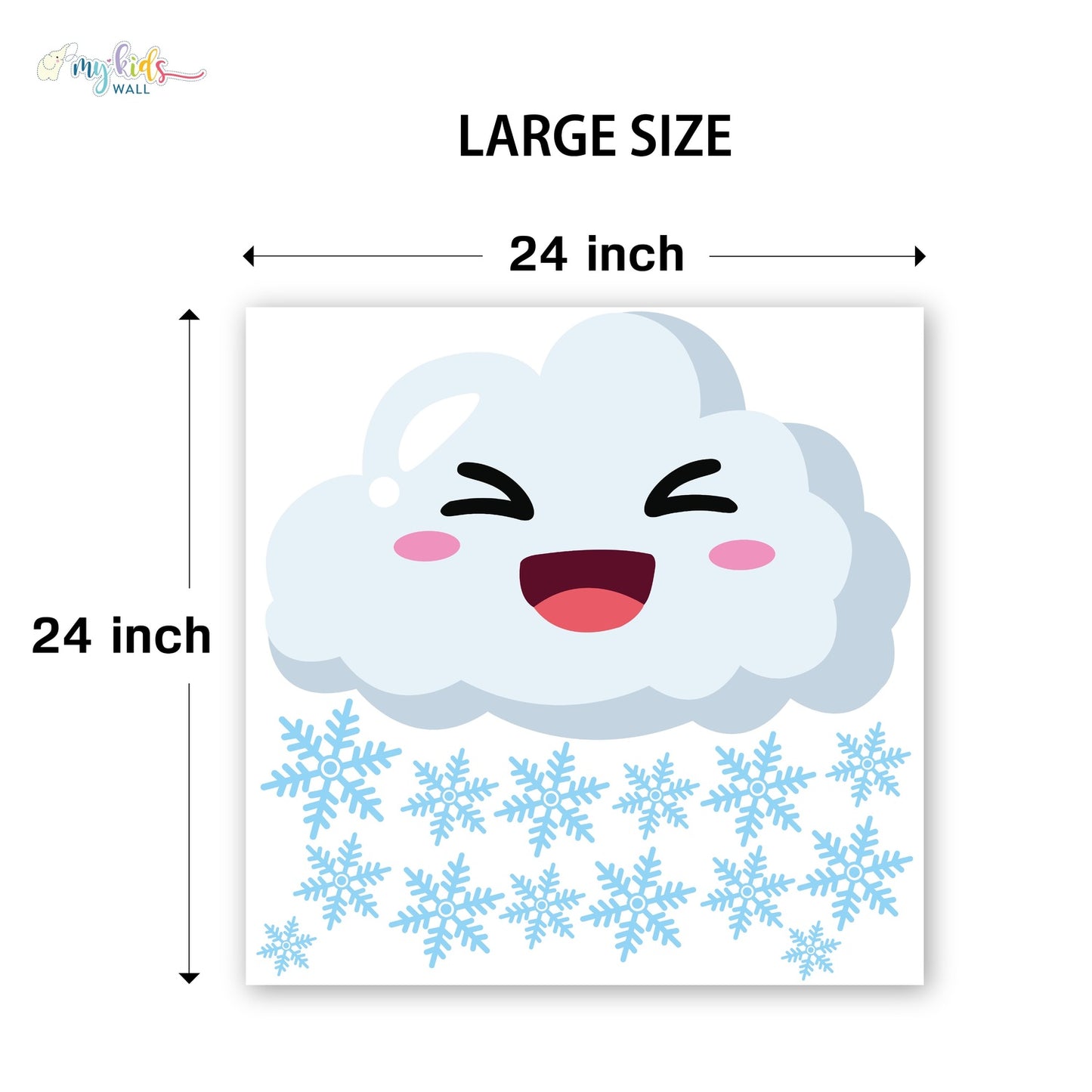 Smiling Snow Cloud Personalized Wall Stickers