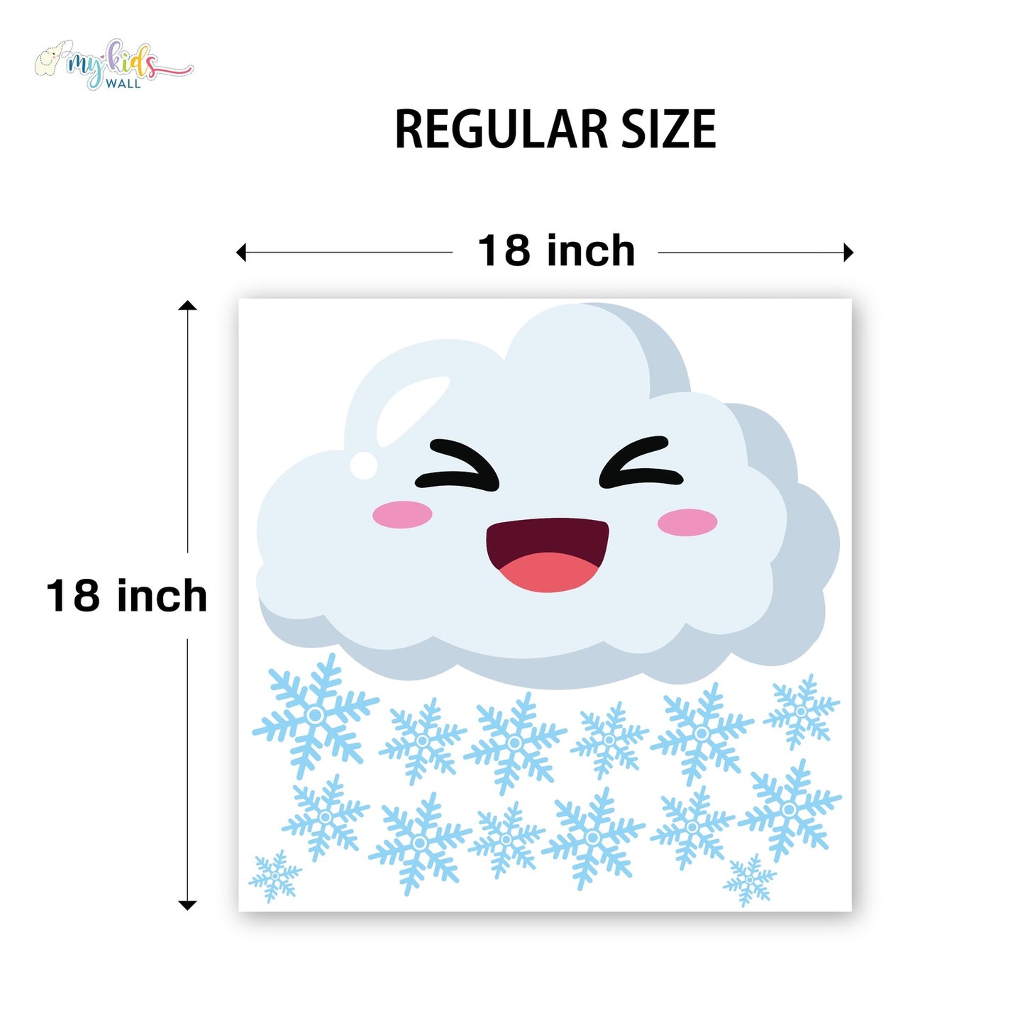 Smiling Snow Cloud Personalized Wall Stickers