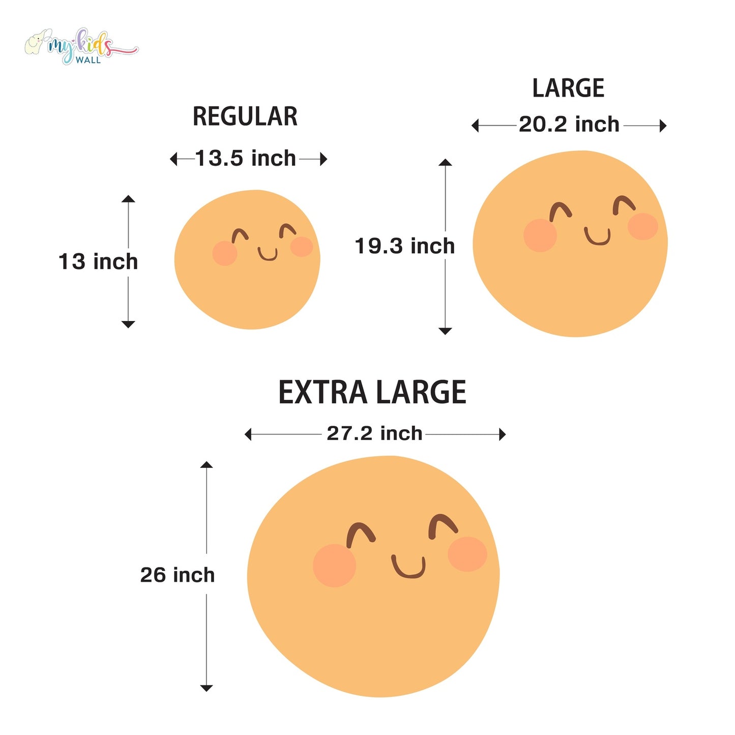 Smiling Sun Personalized Wall Stickers