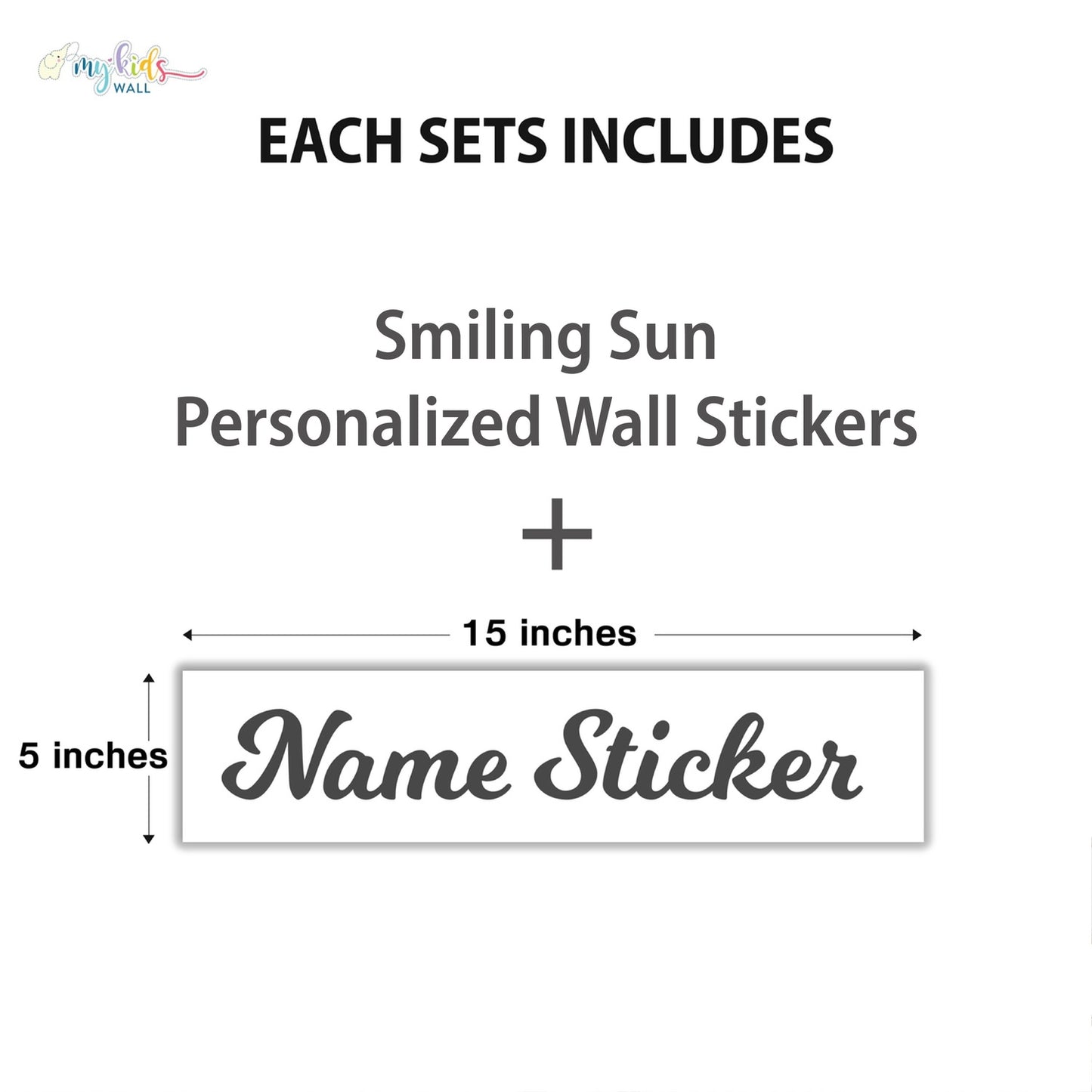 Smiling Sun Personalized Wall Stickers