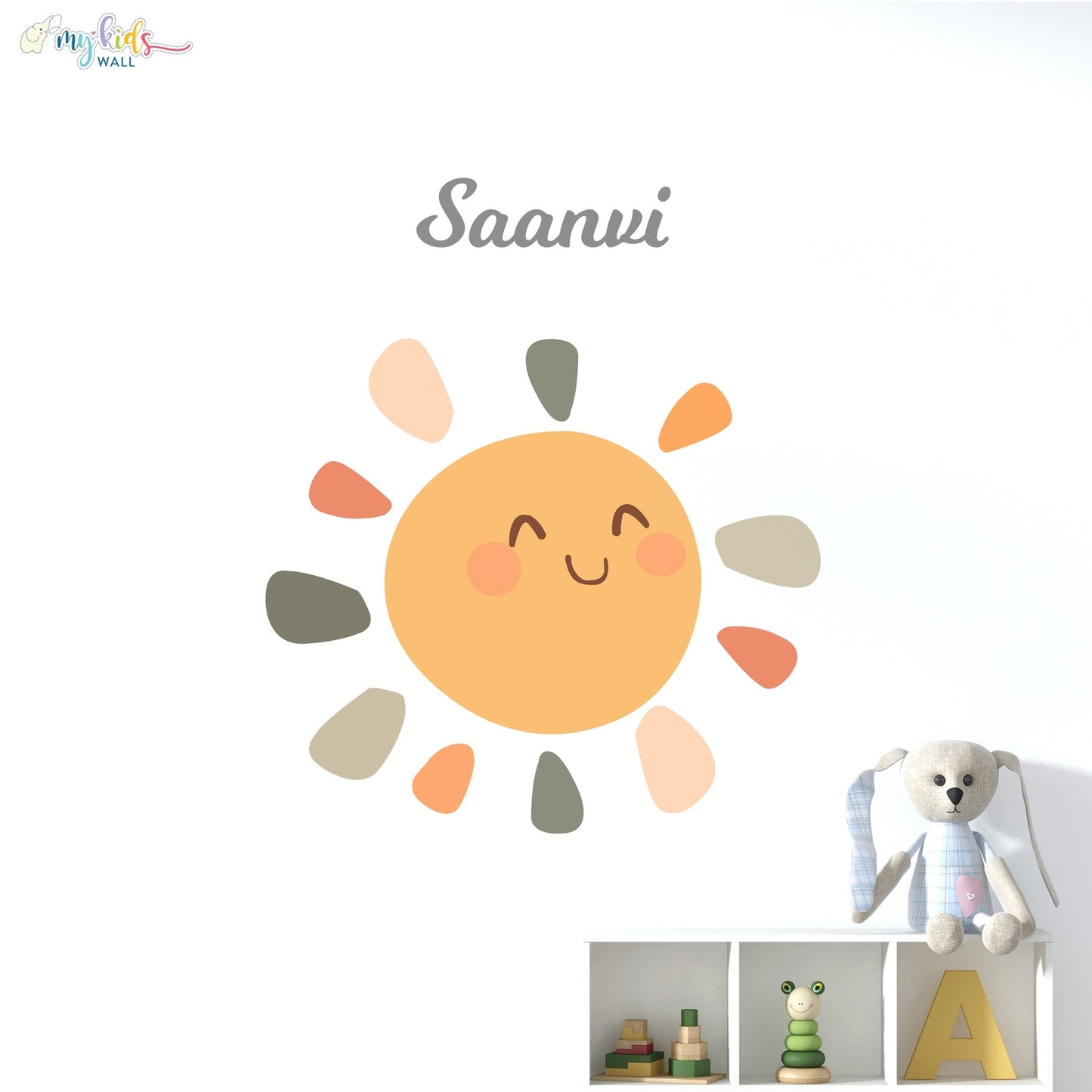 Smiling Sun Personalized Wall Stickers