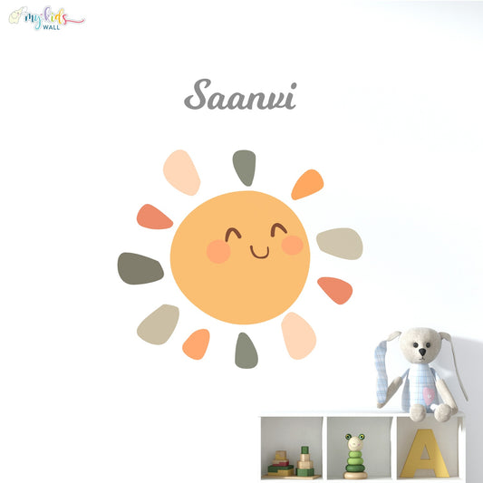 Smiling Sun Personalized Wall Stickers