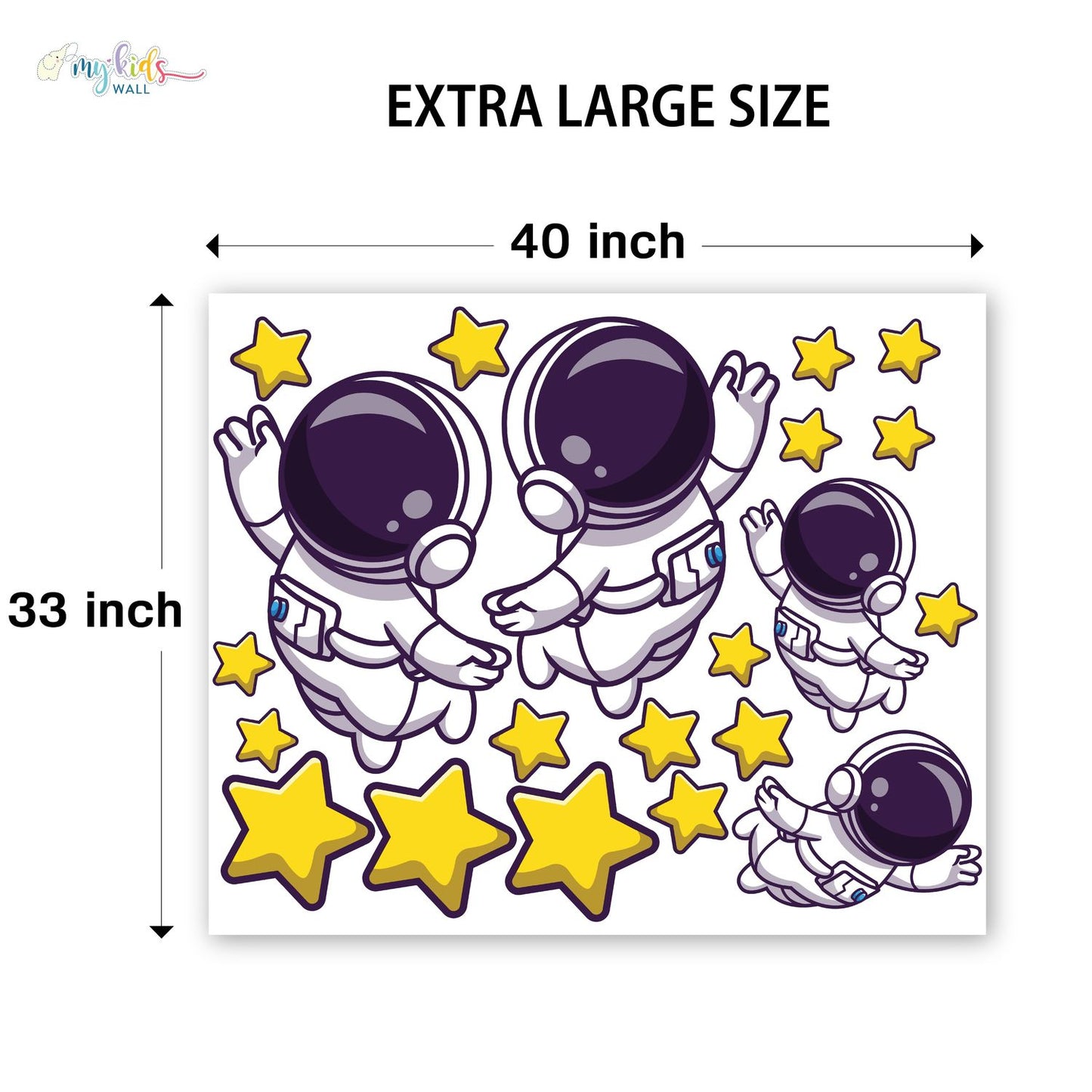 Space Adventure Astronauts Personalized Wall Stickers