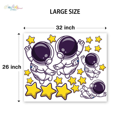 Space Adventure Astronauts Personalized Wall Stickers