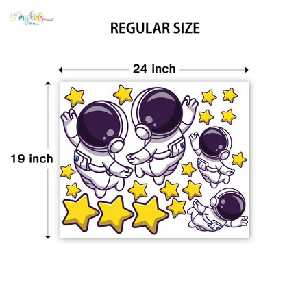 Space Adventure Astronauts Personalized Wall Stickers