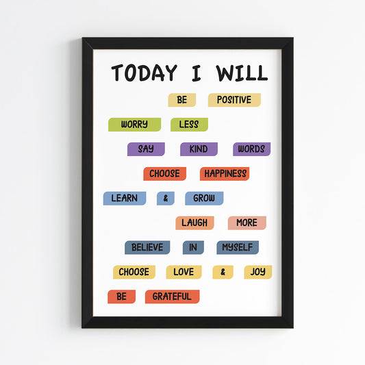 Start with Positivity Motivational Wall Art (Framed)