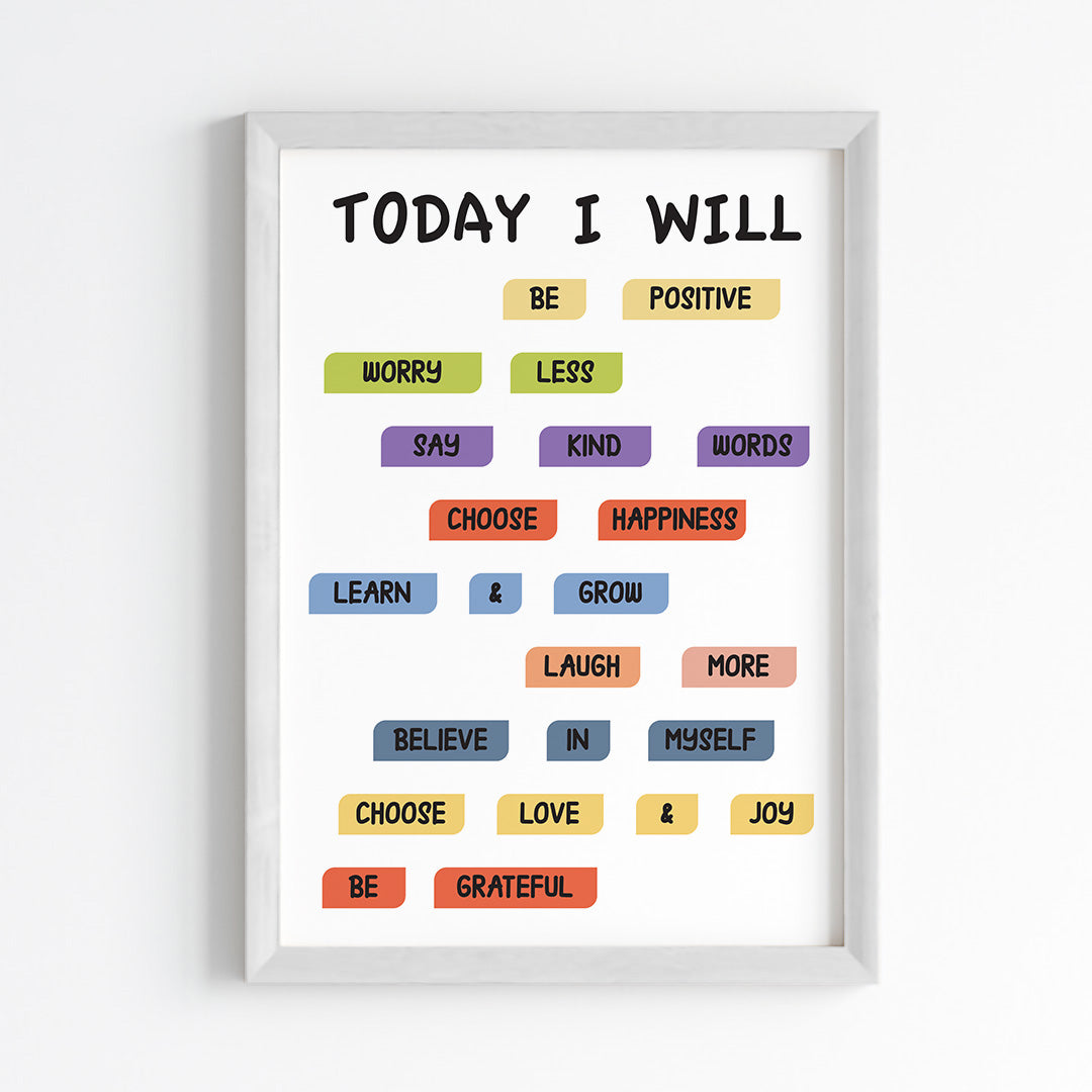 Start with Positivity Motivational Wall Art (Framed)