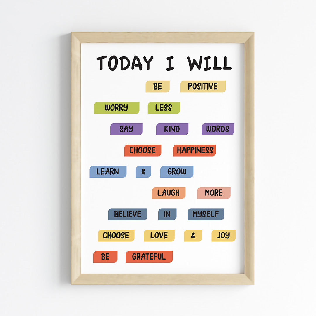 Start with Positivity Motivational Wall Art (Framed)