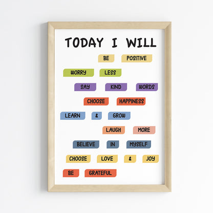 Start with Positivity Motivational Wall Art (Framed)