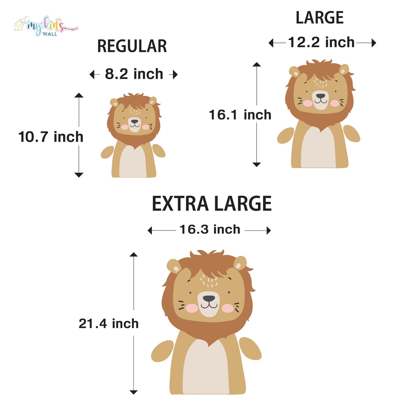 Sunny Safari Animals Personalized Wall Stickers
