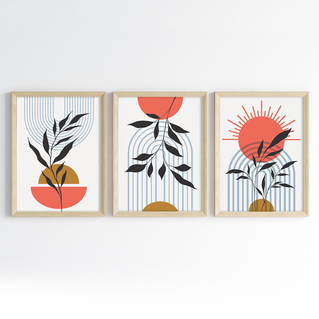 Sunrise Botanicals Wall Art (Framed Set of 3)
