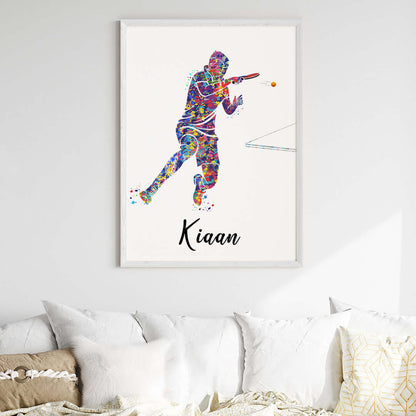 Inspirational table tennis player boy wall art white frame