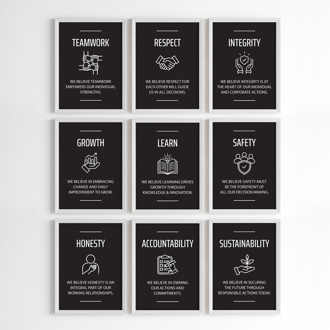 Team & Community Values Wall Art (Framed)