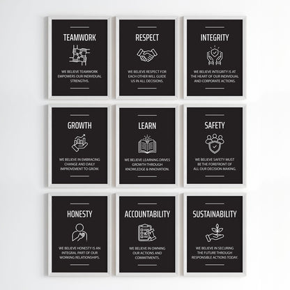 Team & Community Values Wall Art (Framed)
