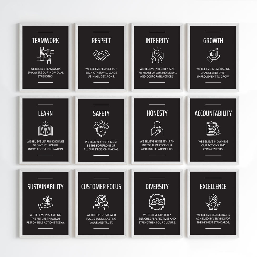 Team & Community Values Wall Art (Framed)