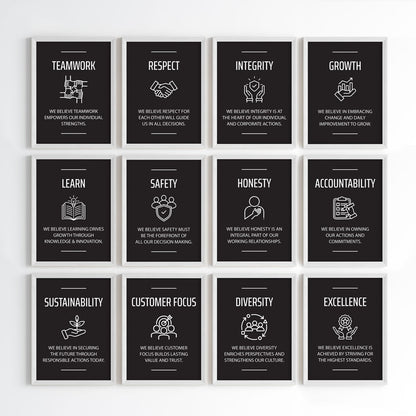 Team & Community Values Wall Art (Framed)