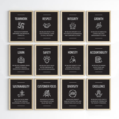Team & Community Values Wall Art (Framed)