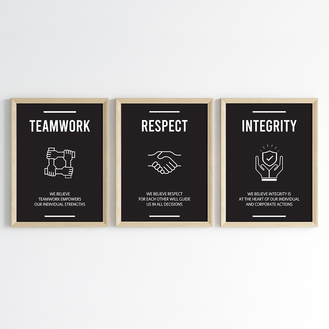 Team & Community Values Wall Art (Framed)