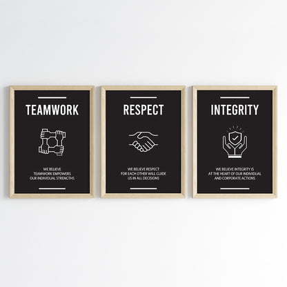 Team & Community Values Wall Art (Framed)
