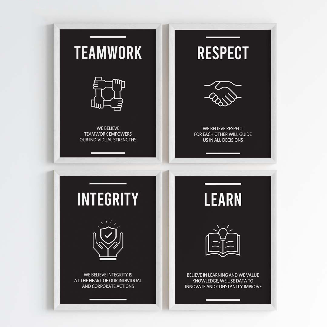 Team & Community Values Wall Art (Framed)