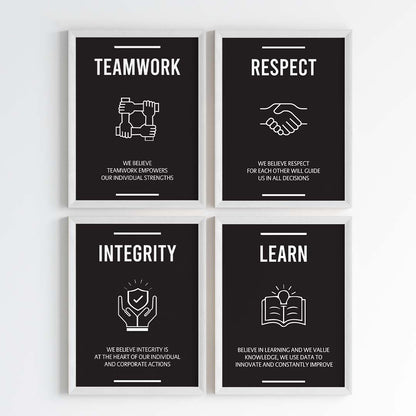 Team & Community Values Wall Art (Framed)