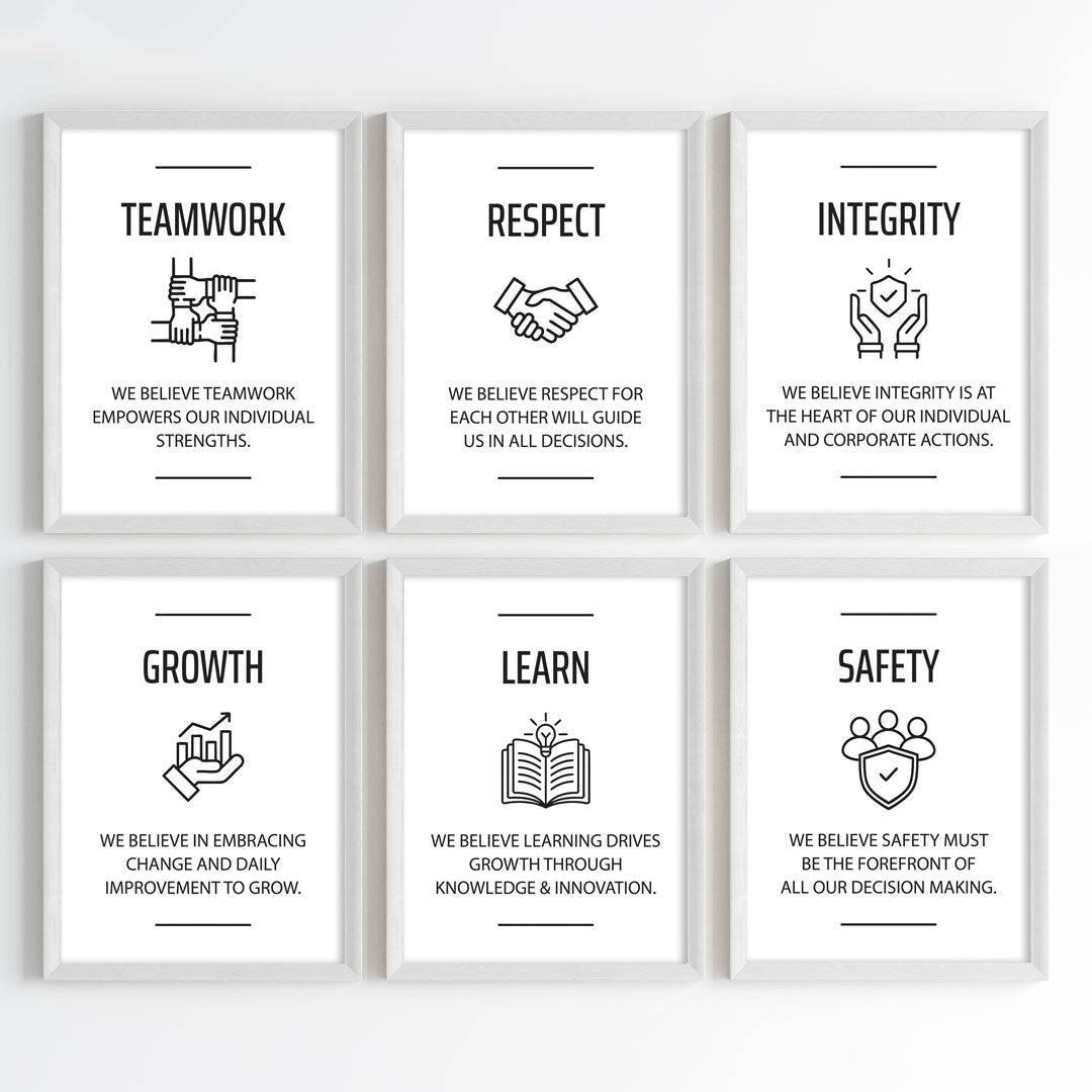 Team & Community Values Wall Art (Framed)