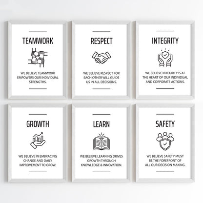 Team & Community Values Wall Art (Framed)