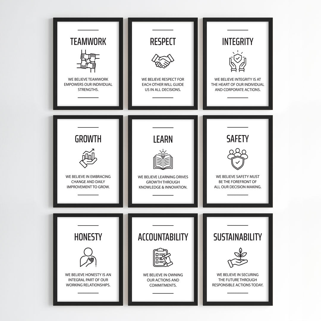 Team & Community Values Wall Art (Framed)