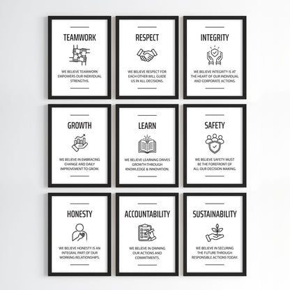 Team & Community Values Wall Art (Framed)