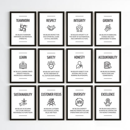 Team & Community Values Wall Art (Framed)