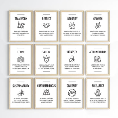 Team & Community Values Wall Art (Framed)