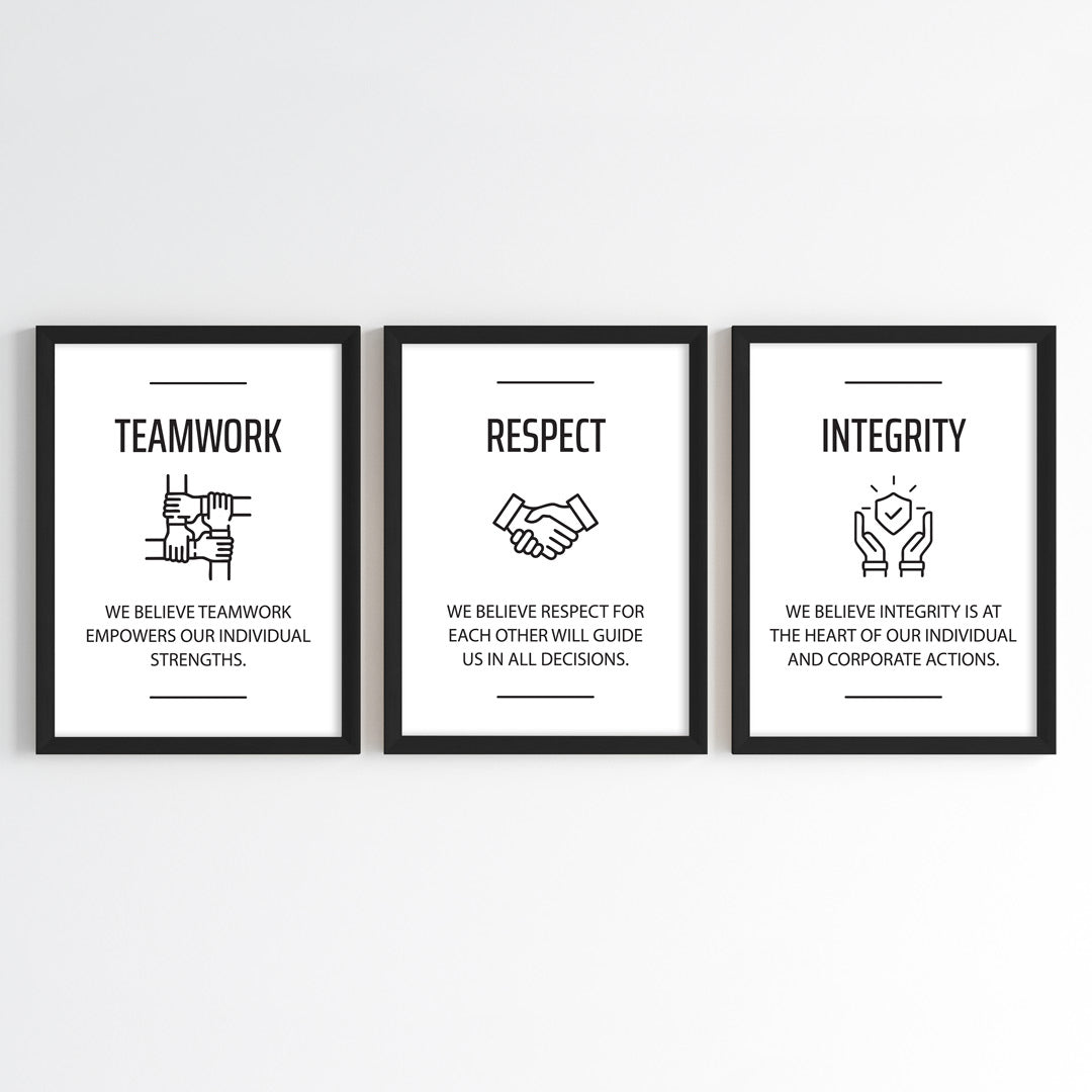 Team & Community Values Wall Art (Framed)